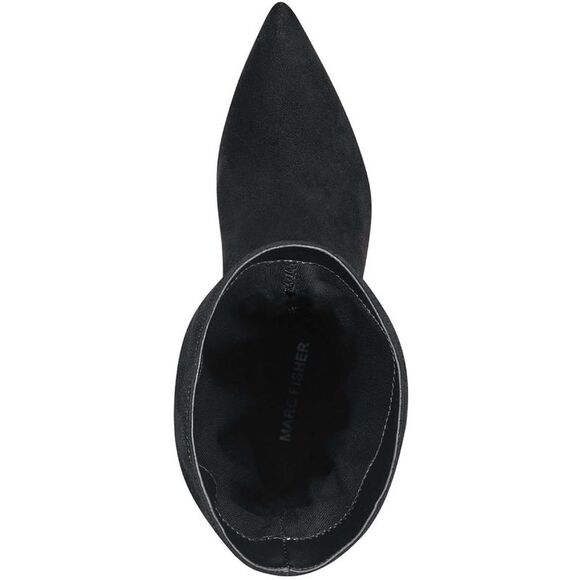 MARC FISHER Womens Black Ruched Manya Pointed Toe Stiletto Slouch Boot 5 M - Picture 3 of 3